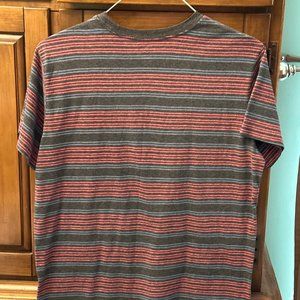 Men's/ teens Op shirt. 1 grey, blue and red striped T-shirt, size medium.